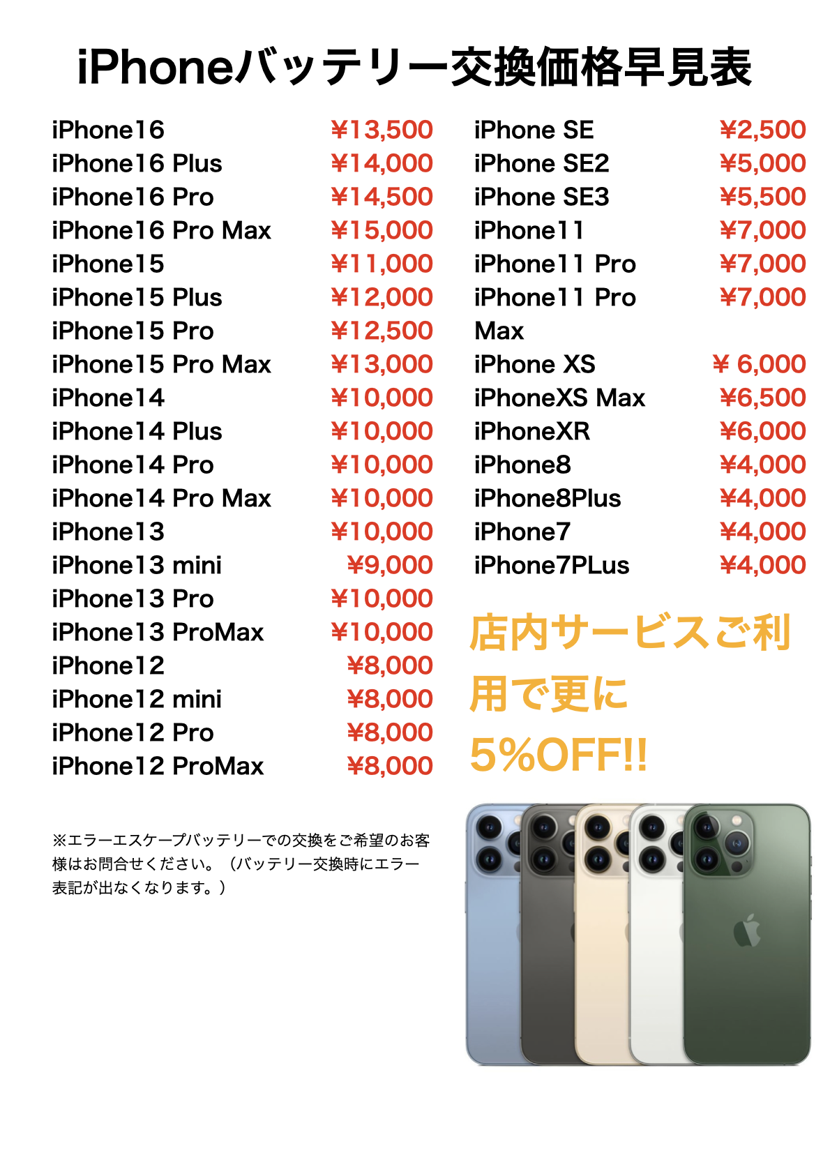 iPhone修理のアイスマ白井・鎌ヶ谷店【iPhoneのガラス、バッテリー交換 